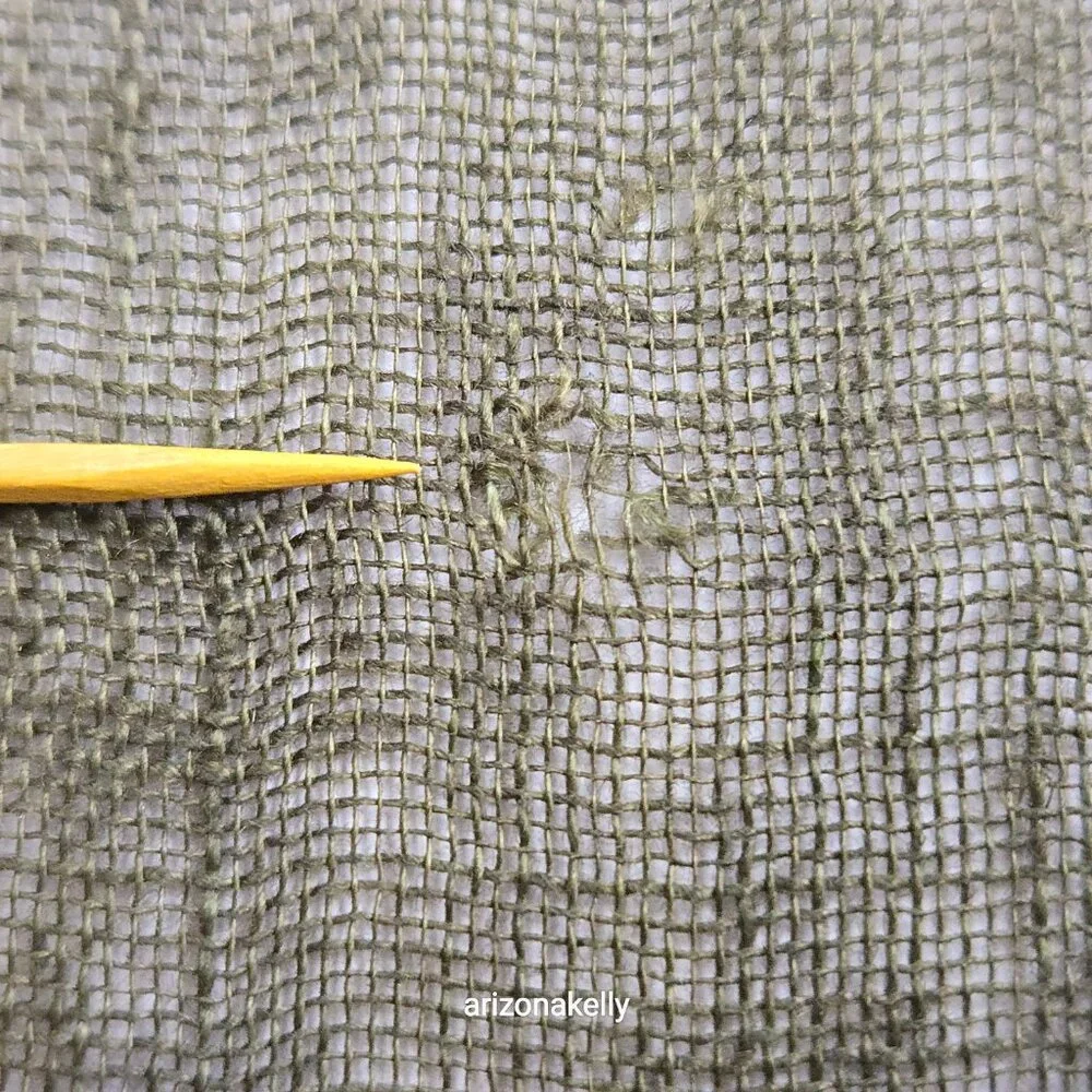 Linen Scarf Olive Green Fringe - Picture 6 of 9